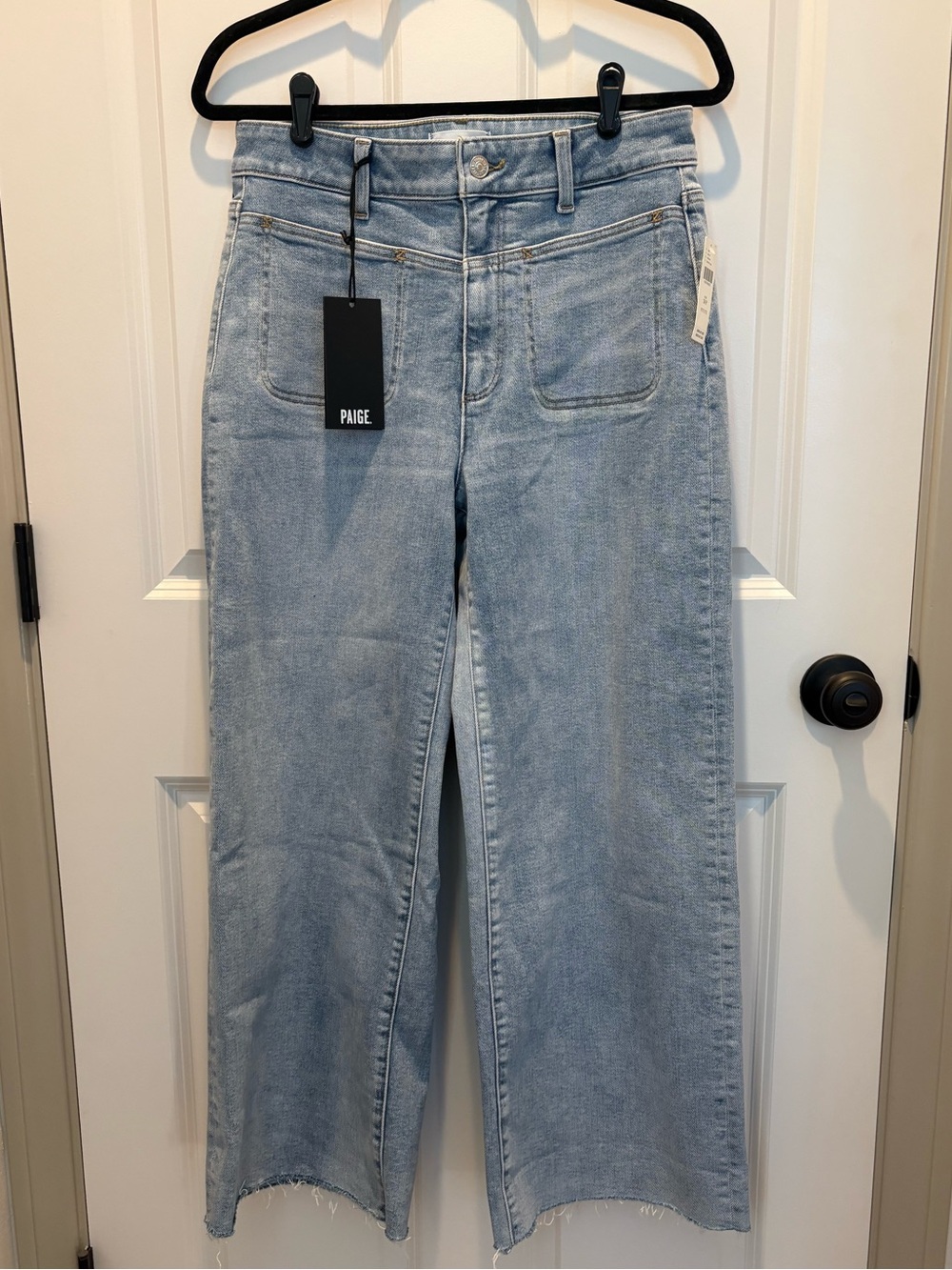 PAIGE Anessa Front Yoke High-Rise Wide-Leg Jeans -Size 30P, Brand New! - Picture 5 of 11